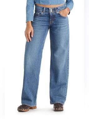 Levi's Medium Blue Super Low Wide-Leg Jeans size 31